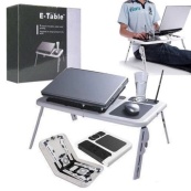 Складной столик для ноутбука LD-09 E-Table, столик с охлаждением 2 USB кулера, Стол подставка с вентиляцией. Изображение №24