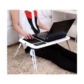 Складной столик для ноутбука LD-09 E-Table, столик с охлаждением 2 USB кулера, Стол подставка с вентиляцией. Изображение №26