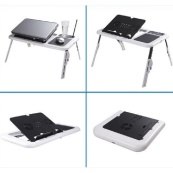 Складной столик для ноутбука LD-09 E-Table, столик с охлаждением 2 USB кулера, Стол подставка с вентиляцией. Изображение №31