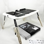 Складной столик для ноутбука LD-09 E-Table, столик с охлаждением 2 USB кулера, Стол подставка с вентиляцией. Изображение №33