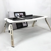 Складной столик для ноутбука LD-09 E-Table, столик с охлаждением 2 USB кулера, Стол подставка с вентиляцией. Изображение №38