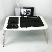 Складной столик для ноутбука LD-09 E-Table, столик с охлаждением 2 USB кулера, Стол подставка с вентиляцией. Изображение №39