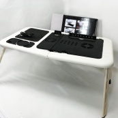 Складной столик для ноутбука LD-09 E-Table, столик с охлаждением 2 USB кулера, Стол подставка с вентиляцией. Изображение №40