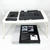 Складной столик для ноутбука LD-09 E-Table, столик с охлаждением 2 USB кулера, Стол подставка с вентиляцией. Изображение №42