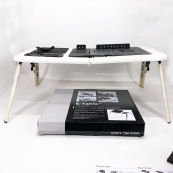 Складной столик для ноутбука LD-09 E-Table, столик с охлаждением 2 USB кулера, Стол подставка с вентиляцией. Изображение №43