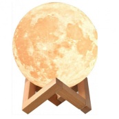 Нічник світиться місяць Moon Lamp 13 см, Нічник для дитини на ніч, Нічник для гарного сну дитини. Зображення №7