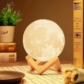 Нічник світиться місяць Moon Lamp 13 см, Нічник для дитини на ніч, Нічник для гарного сну дитини. Зображення №17