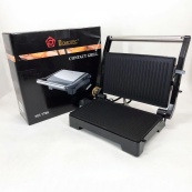 Гриль електричний Domotec MS-7708 притискний контактний з антипригарним гранітним покриттям 1000 W. Зображення №14