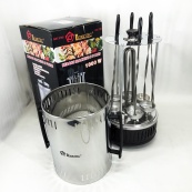 Шашличниця електрична Domotec MS-7781 на 6 шампурів 1000Вт вертикальна з нержавіючої сталі. Зображення №14