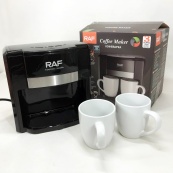 Кавоварка 2 чашки напівавтоматична RAF R.115 650 Вт, Кавова кавоварка електрична для кухні. Зображення №2
