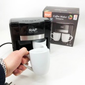 Кавоварка 2 чашки напівавтоматична RAF R.115 650 Вт, Кавова кавоварка електрична для кухні. Зображення №7