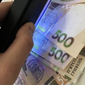 Детектор валют портативний на батарейках 01DL, пристрій для перевірки купюр, портативні детектори валют. Зображення №2