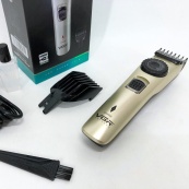 Машинка для стрижки волосся бездротова VGR V-031, тример для бороди вусів 2 насадки, окантувальна машинка. Зображення №15