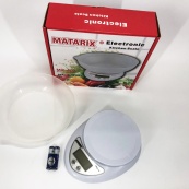 Кухонні електронні ваги з чашею до 5 кг Matarix MX-407, Компактні електронні кухонні ваги. Зображення №3