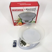 Кухонні електронні ваги з чашею до 5 кг Matarix MX-407, Компактні електронні кухонні ваги. Зображення №7