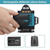 Рівень лазерний лінійний нівелір акумуляторний Laser 4D, 16 ліній, робоча відстань 30м, у валізі. Зображення №4 Рівень лазерний лінійний нівелір акумуляторний Laser 4D, 16 ліній, робоча відстань 30м, у валізі. Зображення №4