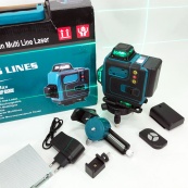 Рівень лазерний лінійний нівелір акумуляторний Laser 4D, 16 ліній, робоча відстань 30м, у валізі. Зображення №9 Рівень лазерний лінійний нівелір акумуляторний Laser 4D, 16 ліній, робоча відстань 30м, у валізі. Зображення №9