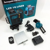 Рівень лазерний лінійний нівелір акумуляторний Laser 4D, 16 ліній, робоча відстань 30м, у валізі. Зображення №11 Рівень лазерний лінійний нівелір акумуляторний Laser 4D, 16 ліній, робоча відстань 30м, у валізі. Зображення №11