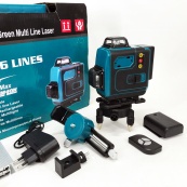 Рівень лазерний лінійний нівелір акумуляторний Laser 4D, 16 ліній, робоча відстань 30м, у валізі. Зображення №15 Рівень лазерний лінійний нівелір акумуляторний Laser 4D, 16 ліній, робоча відстань 30м, у валізі. Зображення №15