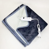 Електропростирадло односпальне 70х150 см тепле електро простирадло ковдру з підігрівом в клітинку з регулятором сірий. Зображення №5