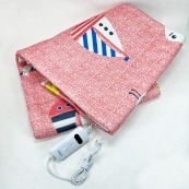 Електропростирадло 150х120 см тепле електро простирадло ковдру з підігрівом червоний. Зображення №3