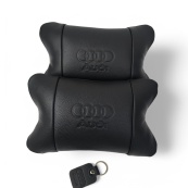 Набор кожаных подушек Audi + брелок в подарок, подушки на подголовник в авто. Изображение №6 Набор кожаных подушек Audi + брелок в подарок, подушки на подголовник в авто. Изображение №6