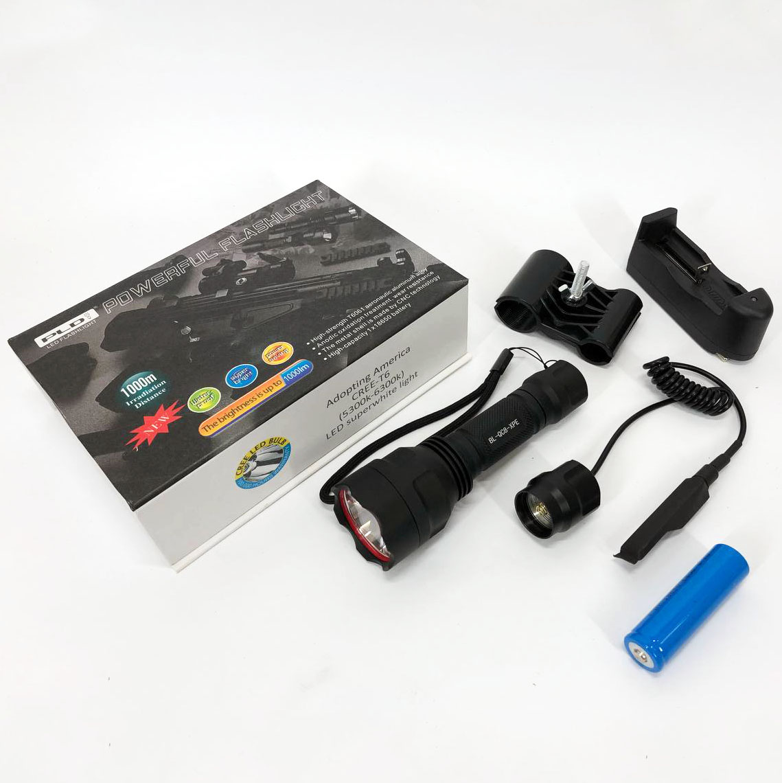 Тактичний підствольний ліхтар Bailong BL-QC8-XPE, сильний ліхтарик, ліхтар ручний тактичний Тактичний підствольний ліхтар Bailong BL-QC8-XPE, сильний ліхтарик, ліхтар ручний тактичний