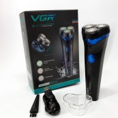 Електробритва VGR V-314 для чоловіків, роторна для вологого та сухого гоління, машинка чоловіча для гоління.. Зображення №15