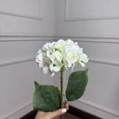 Гортензия латексная искусственная h=70см. d=17 cm 1шт. Цвет: белый. Изображение №2