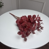 Букет евкаліпту штучний для декору 5шт/уп. Цвет: бордовый. Изображение №2