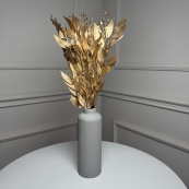 Рускус букет искусственный, В-55 см 5шт/уп. Цвет: золотой. Зображення №2