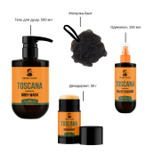 Подарунковий набір косметики для чоловіків Barber Blend Toscana, 4 продукти. Зображення №2