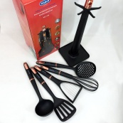 Набір кухонних приладів Magio MG-1126, набір силіконових приладів для кухні, набір нейлонових кухарів. Зображення №2