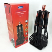 Набір кухонних приладів Magio MG-1126, набір силіконових приладів для кухні, набір нейлонових кухарів. Зображення №6