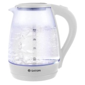 Електрочайник Satori SGK-4105-WT 1.8 л 1500 Вт, стильний електричний чайник, чайники з підсвічуванням. Зображення №8