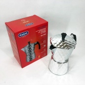 Гейзерна кавоварка Magio MG-1004 300 мл, гейзерна турка для кави, гейзерна кавоварка з нержавіючої сталі. Зображення №5