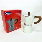 Гейзерная кофеварка Magio MG-1008 300 мл, кофеварка для индукционной плиты, гейзерная турка для кофе. Изображение №5