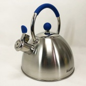 Чайник со свистком Magio MG-1190 2.5 л, хороший чайник со свистком, металический чайник из нержавейки. Изображение №6