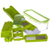 Терка Nicer Dicer PLUS овочерізка універсальна терка ручна овочерізка мультислайсер кухонна овочерізка. Зображення №3