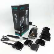 Професійна машинка VGR V-121 провідна машинка для стрижки волосся керамічне лезо, 8 насадок. Зображення №17