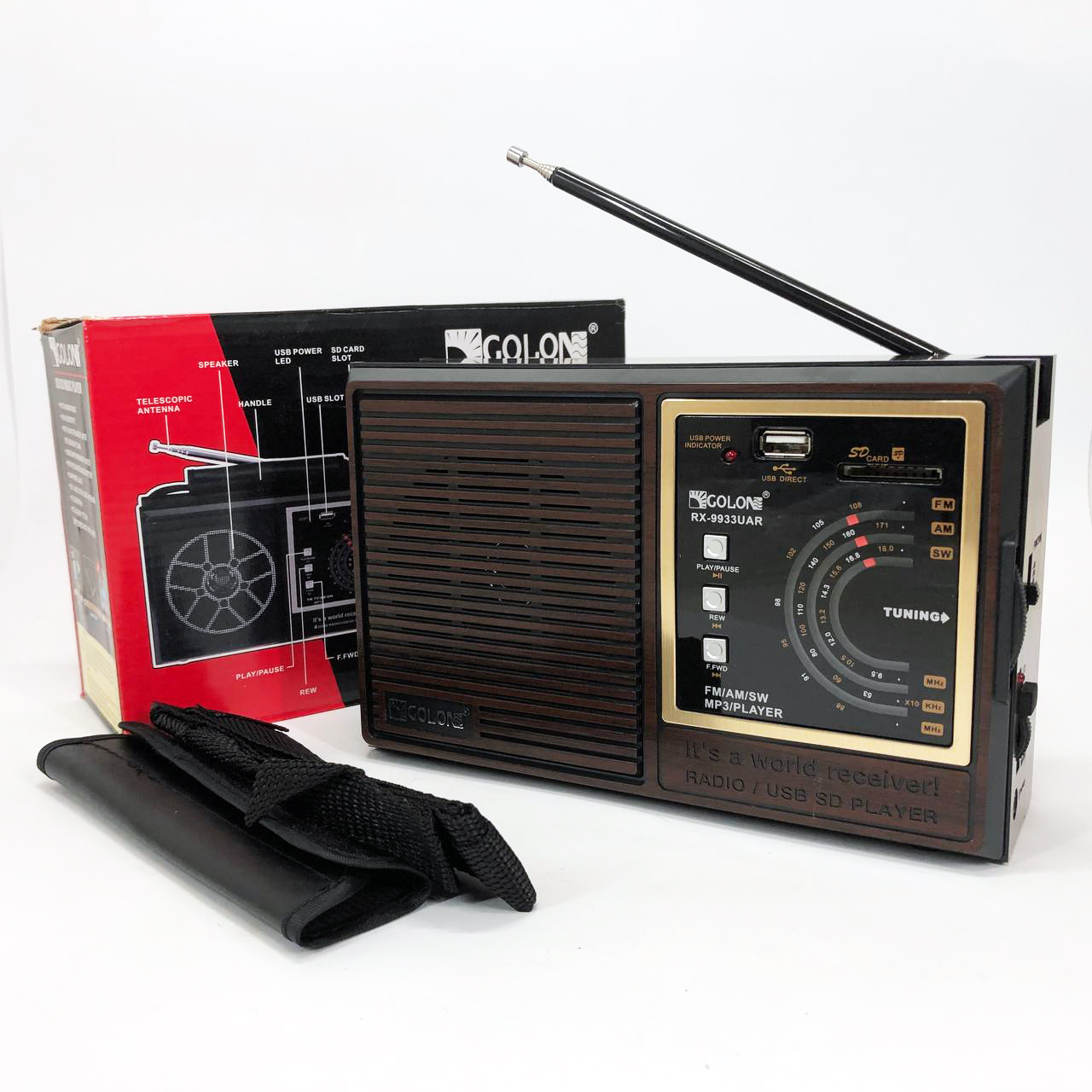 Радіоприймач акумуляторний автономний GOLON RX-9933UAR, Радіо приймачі від мережі Радіоприймач акумуляторний автономний GOLON RX-9933UAR, Радіо приймачі від мережі