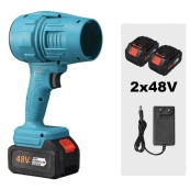 Аккумуляторная турбовоздуходувка 48В, 2×6Ач, бесщеточная, Jet Fan до 200 миль/ч, кейс, для листьев, снега и пыли. Изображение №3 Аккумуляторная турбовоздуходувка 48В, 2×6Ач, бесщеточная, Jet Fan до 200 миль/ч, кейс, для листьев, снега и пыли. Изображение №3