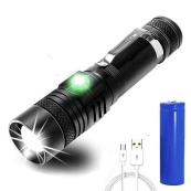 Тактичний ліхтар Bailong BL-518/8518-T6 3 режими роботи zoom з/в microUSB кейс, кишеньковий міні ліхтар. Зображення №5