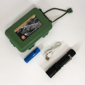 Тактичний ліхтар Bailong BL-518/8518-T6 3 режими роботи zoom з/в microUSB кейс, кишеньковий міні ліхтар. Зображення №12