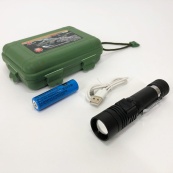 Тактичний ліхтар Bailong BL-518/8518-T6 3 режими роботи zoom з/в microUSB кейс, кишеньковий міні ліхтар. Зображення №16