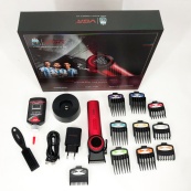 Професійна машинка для стрижки волосся VGR V-001 RED з дисплеєм 9000 об та 10 насадками (1,5-24 мм). Зображення №8
