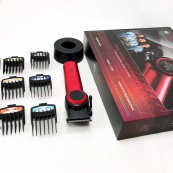 Професійна машинка для стрижки волосся VGR V-001 RED з дисплеєм 9000 об та 10 насадками (1,5-24 мм). Зображення №14