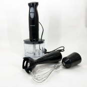 Блендер 3в1 Rainberg RB-2243 500W занурювальний блендер подрібнювач, блендер для дитячого пюре. Колір: чорний. Зображення №9