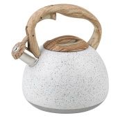 Чайник Unique зі свистком UN-5306 2,7л мармур, чайник для газової плитки, чайник на плиту. Колір: білий. Зображення №6 Чайник Unique зі свистком UN-5306 2,7л мармур, чайник для газової плитки, чайник на плиту. Колір: білий. Зображення №6