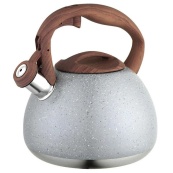 Чайник Unique зі свистком UN-5306 2,7л мармур, чайник для газової плитки, чайник на плиту. Колір: сірий. Зображення №7